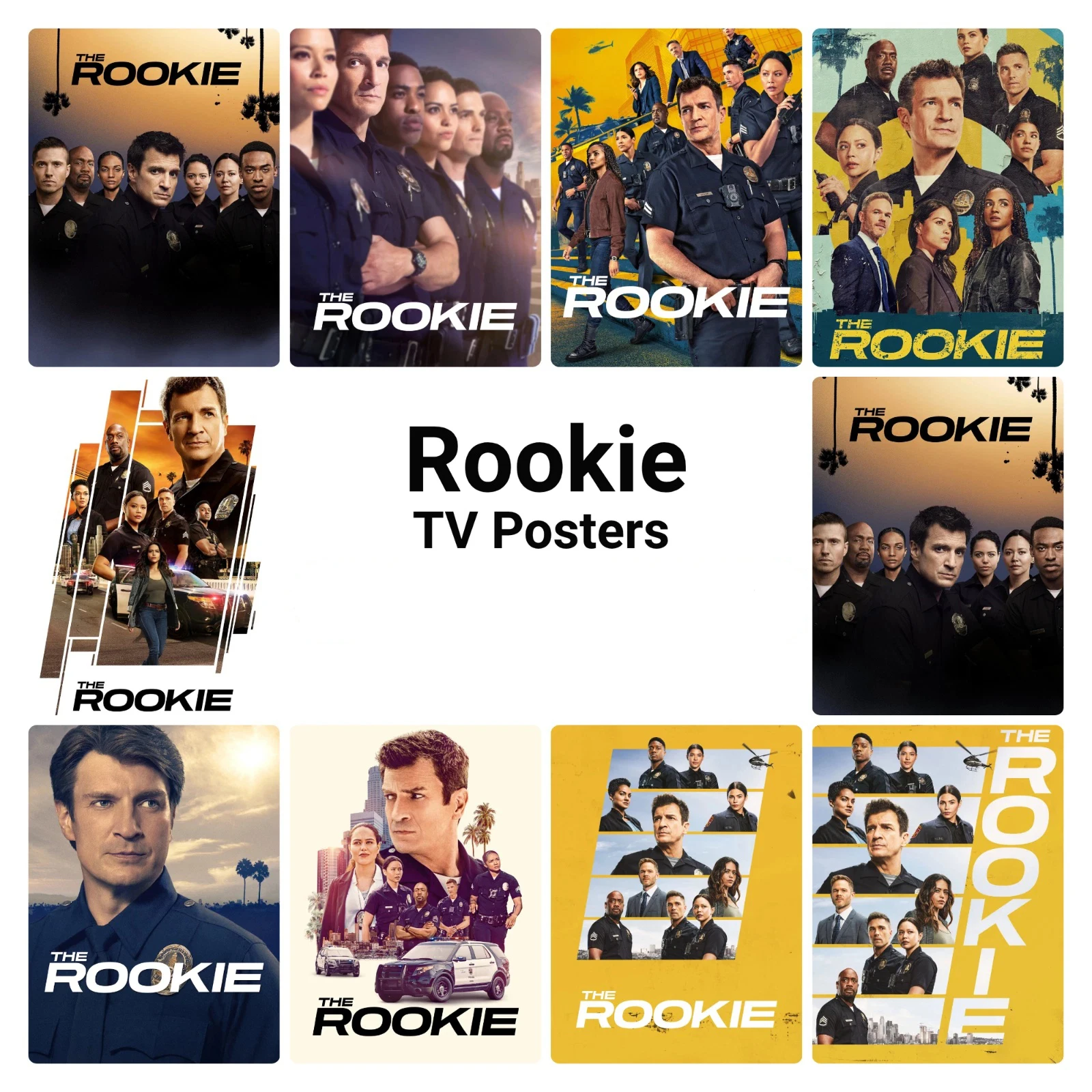 The Rookie (2018) TV Series Print Art Canvas Poster, For Living Room Decor Home Wall Picture