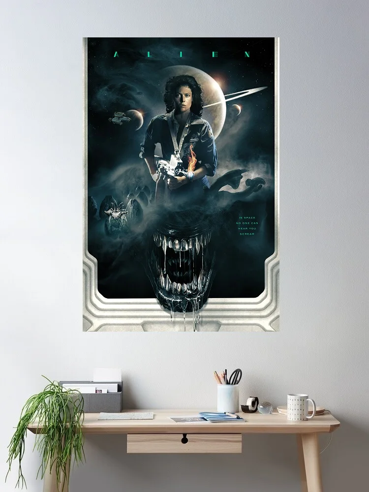 

Alien Movie Art Print Canvas Poster, Living Room Decor, Home Wall Picture