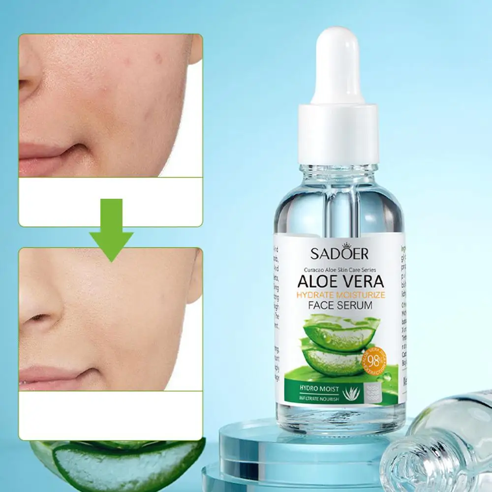 30ml Aloe Vera Anti-aging Face Moisturizing Essence Vera Wrinkles Spots Aloe Dark Essence Moisture Repair Brighten Hydratin F7F9