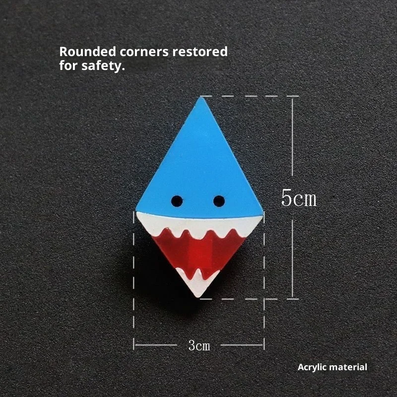 Gawugula Virtual Anchor Vtuber Acrilico Shark Clip per capelli Accessorio cosplay per fan e collezionisti anime
