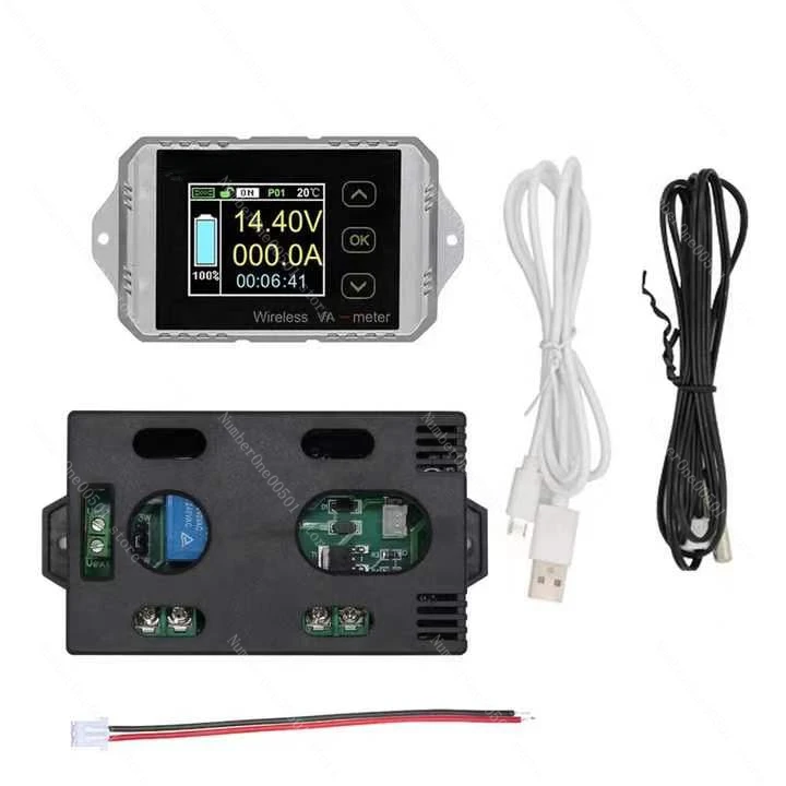 

VAT1030 100V 30A Wireless Voltage Current Meter Car Battery Monitoring Module 12V 24V 48V Coulomb Counter VA Ammeter