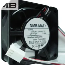 For NMB 2410ML-04W-B79 -F62 6025 60x60x25mm 6cm DC 12V 0.58A 3Wire server inverter Cooling fan