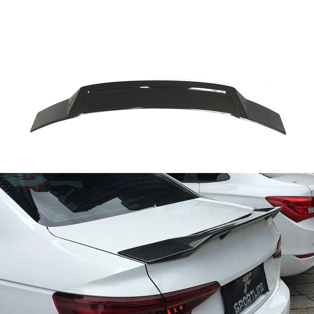 Carbon Fiber S4 Car Ducktail Spoiler for Audi S4 A4 B9 SLINESedan 17-19 R Style