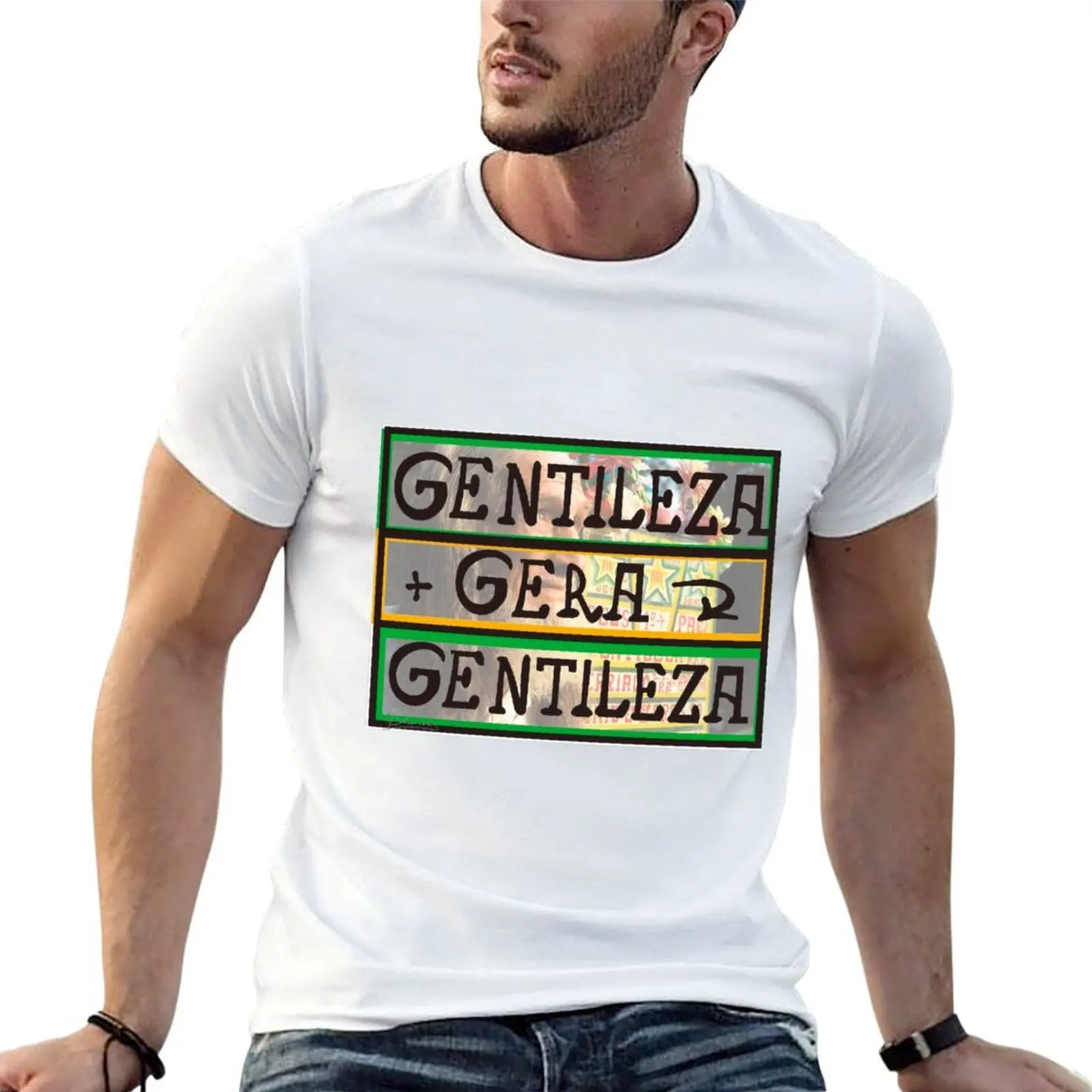 Camiseta Gentileza Gera Gentileza Deluxe, camiseta masculina de algodão, camisetas gráficas para homem, camiseta gráfica