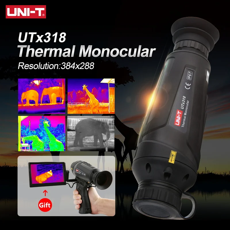 

UNI-T Thermal Monocular Hunting UTx318 110592 Pixels Thermal Imager Infrared Camera Night Vision Scope IP67