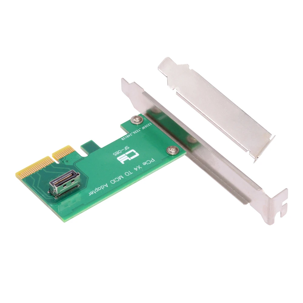 PCI-Express 5.0 4.0 4X to MCIO Mini Cool Edge IO Female Host Adapter for PCIe Nvme U.2 SSD