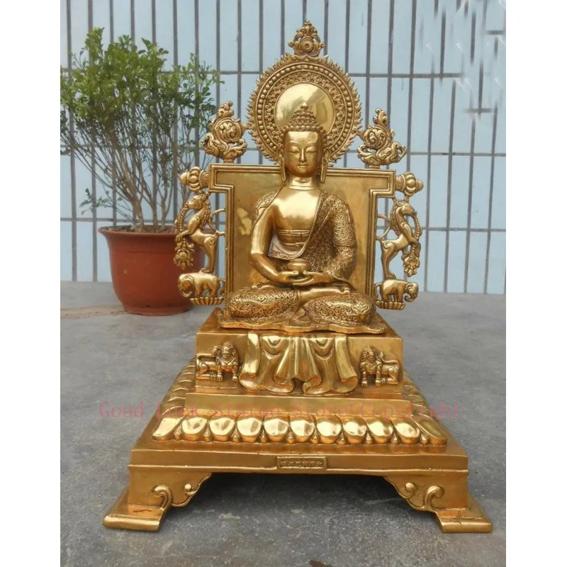 56CM LARGE Huge home Temple hall efficacious Protection Bless Safe Nepal Buddhism Tantra Amitabha Amitayus Buddha brass statue