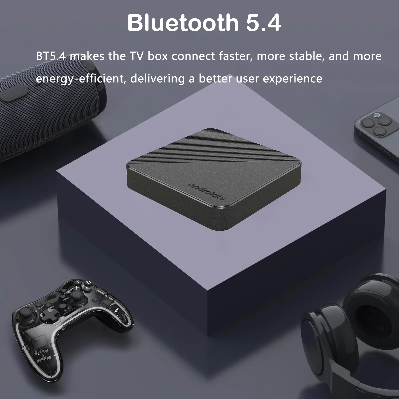 Android TV Box Android 14 T8 RK3518 Google Assistant Dual Wifi 5G Wifi6 Netflix 8K Video 8GB 128GB مشغل الوسائط مجموعة صندوق علوي سريع #5