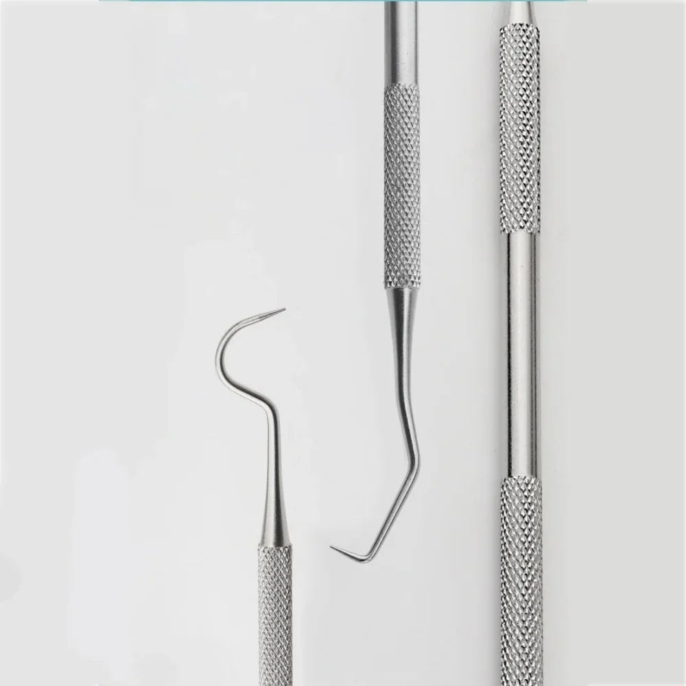 Double Head Dental Tool Stainless Steel Teeth Clean Hygiene Explorer Probe Hook Pick Oral Care Remover Tooth Stains And Tartar