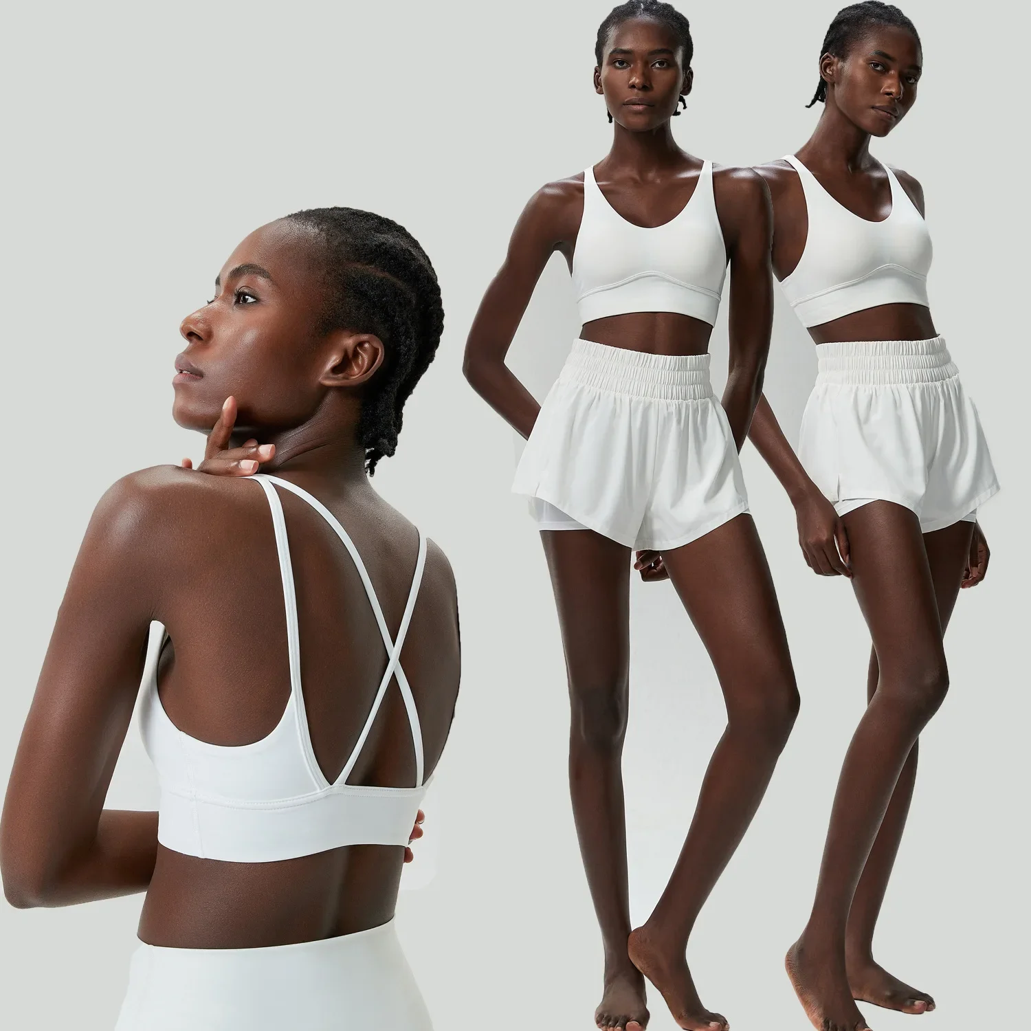 Running sports suit workout clothes for women quick-drying plus size yoga jumping tennis badminton suit two-piece set