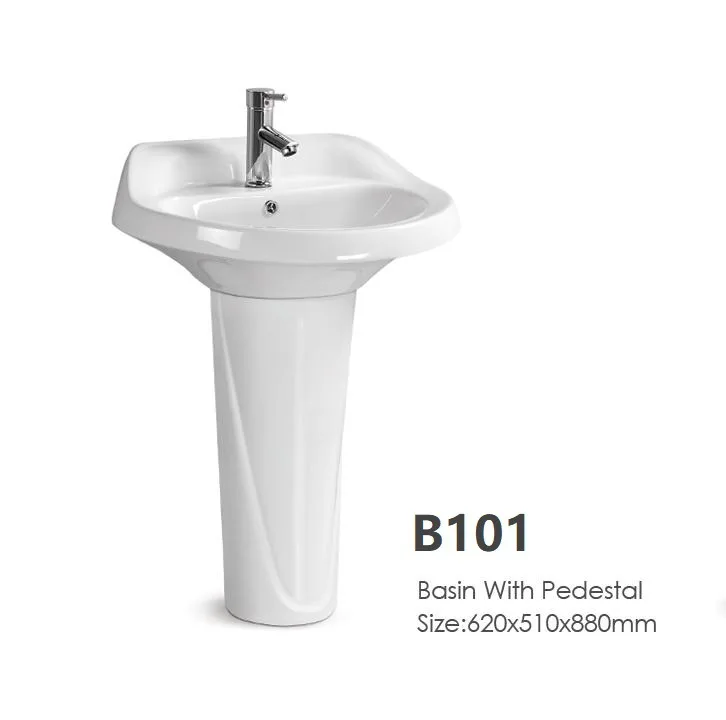 Bacia de coluna Lavatório de parede