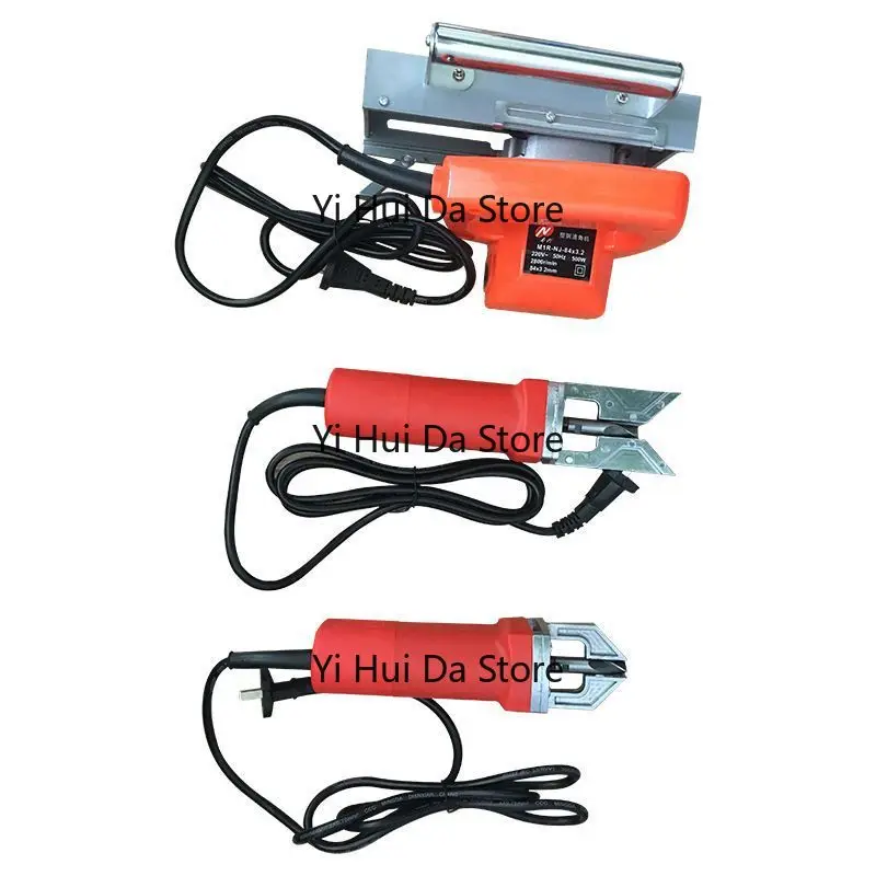 Electric inner and outer corner door and window cleaning and trimming machine, plastic steel profile welding seam cleaning tool