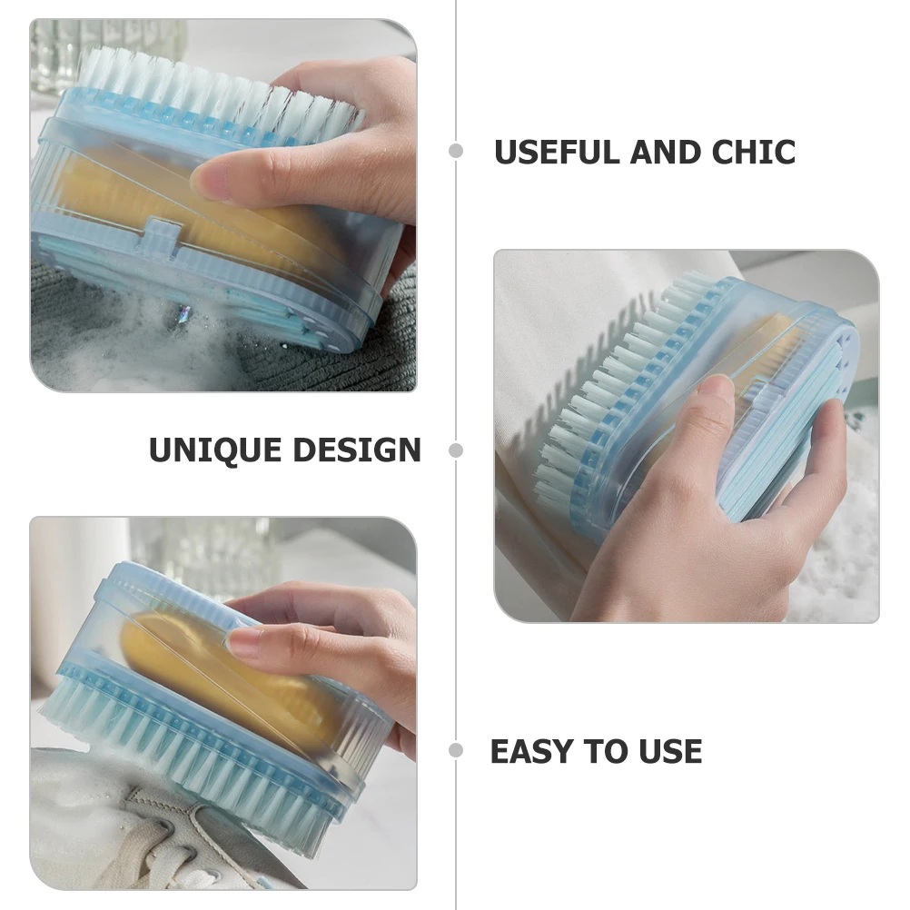

Soap Box With Brush Foaming Soap Container For Home Kitchen Bathroom Dish Laundry Cleaning Tool Plastic Storage Holder