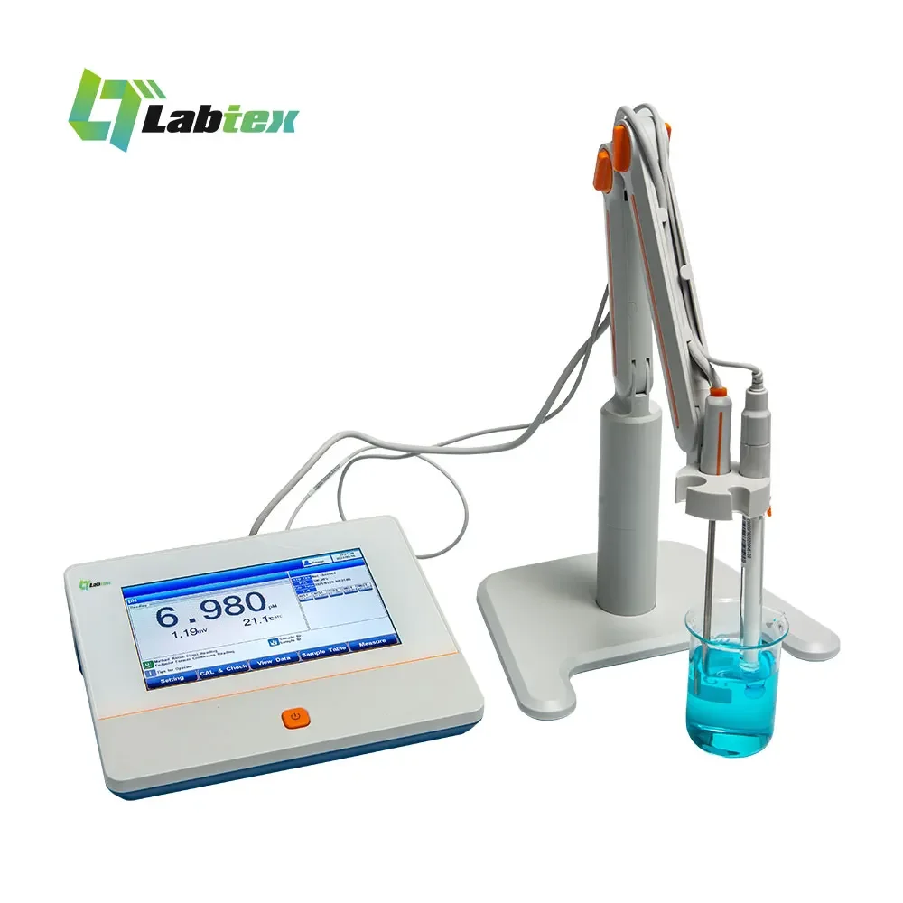 LABTEX Professional Benchtop PH Meter Digital ph temp Meter Big Touch Screen waterproof for Advance Laboratory Food Industry