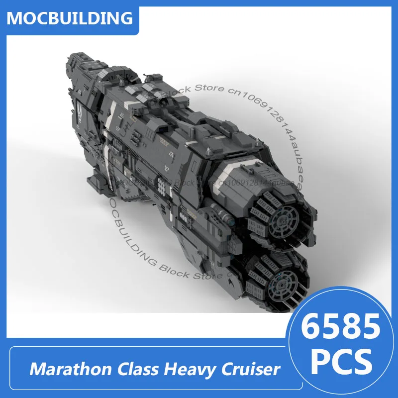 

Класс марафона, тяжелый крейсер, UNSC Leviathan, модель Moc, строительные блоки, сделай сам, сборка кирпичей, космическая коллекция игрушек, подарки, 6585 шт.