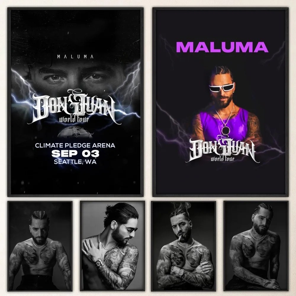 Singer Maluma Don Juan Poster Prints Poster Wall Painting Bedroom Living Room Wall Bar Restaurant Sticker Large