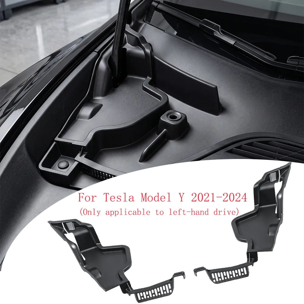 For Tesla Model Y 2021-2024 LHD Front Trunk Water Guide Channel Protective Net Cover Debris Leak Filter Groove Car Accessories