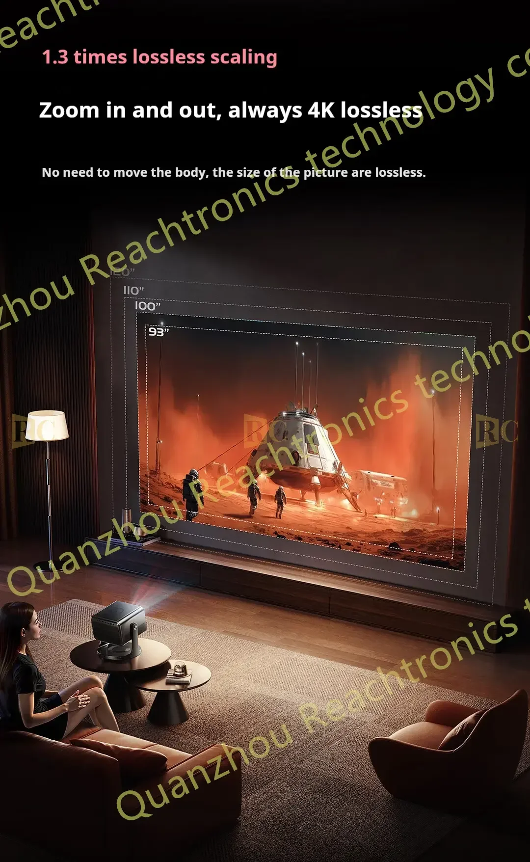 Rc Hisense Vidda C3S 4K 1.0-1.3 Zoom óptico 2200CVIA Relação de contraste dinâmico HDR10+ 1800:1