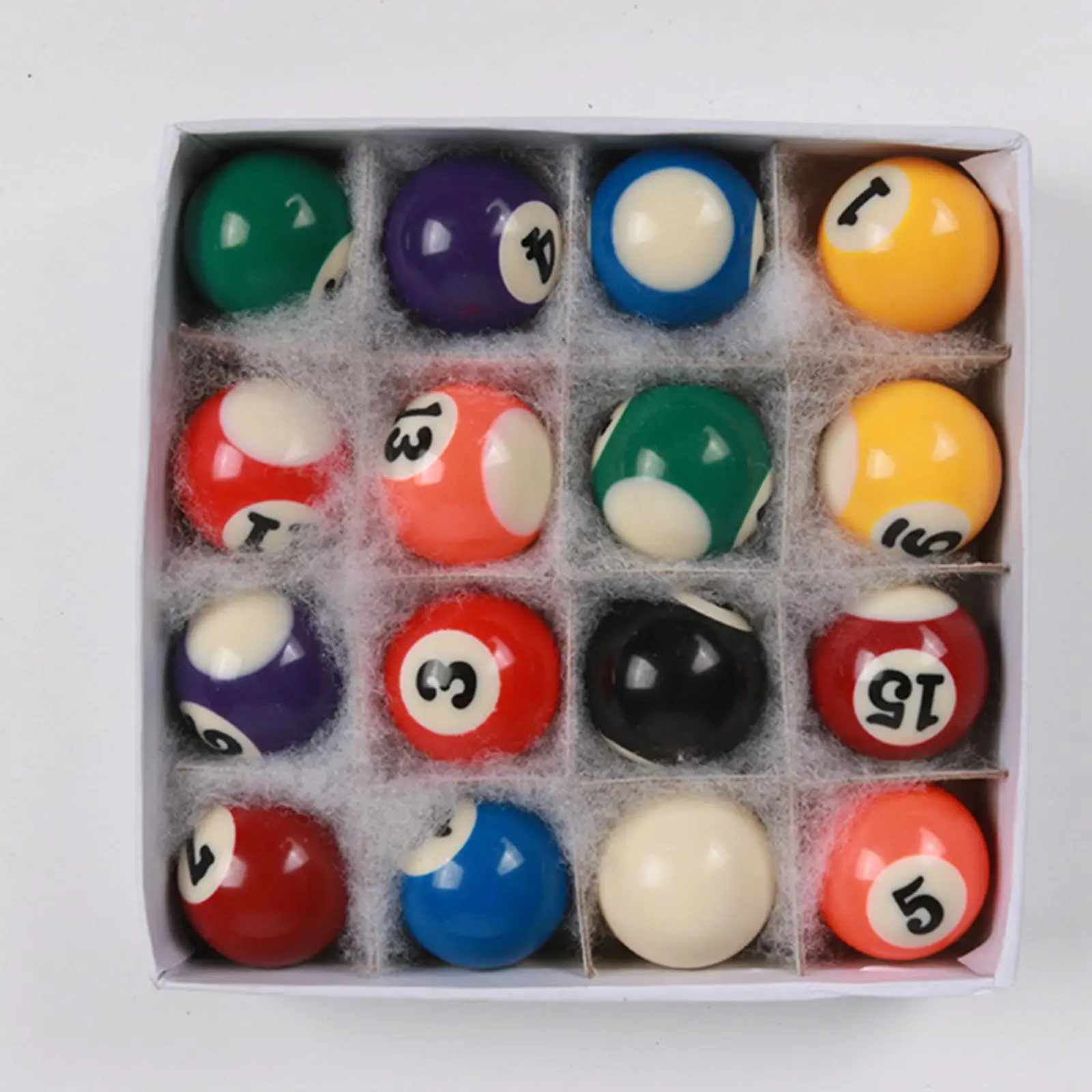 

16x Mini Billiards Table Balls Set Set for Indoor Game Rooms Recreation Game