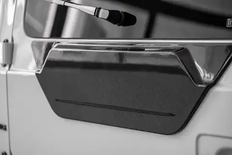 जी वैगन कार्बन फाइबर स्पेयर टायर रिप्लेसमेंट ट्रिम रियर डोर कवर बेंज W464 W463A के लिए फिट बैठता है 8 best sales w463a - №8