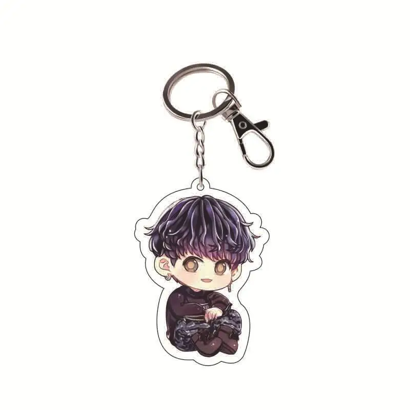 Acrylic Keychain Kpop Jimin V Suga Jhope Jungkook Jin Anime Merchandise Cute Pendant Jewelry Accessories