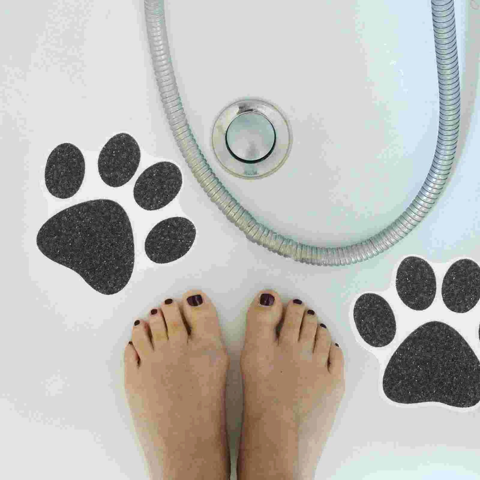 10 Pcs Paw Footprint Anti-slip Stickers Baby Bath Toys Trick Treat Window Tomorrow Floor Shower