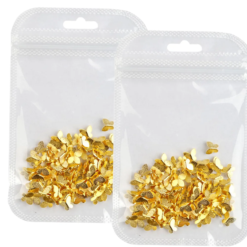 

100Pcs Metal Butterfly Nail Stickers Exquisite Festive Design DIY Manicure Art Decor for Phone Case Notebook Crafting Projects