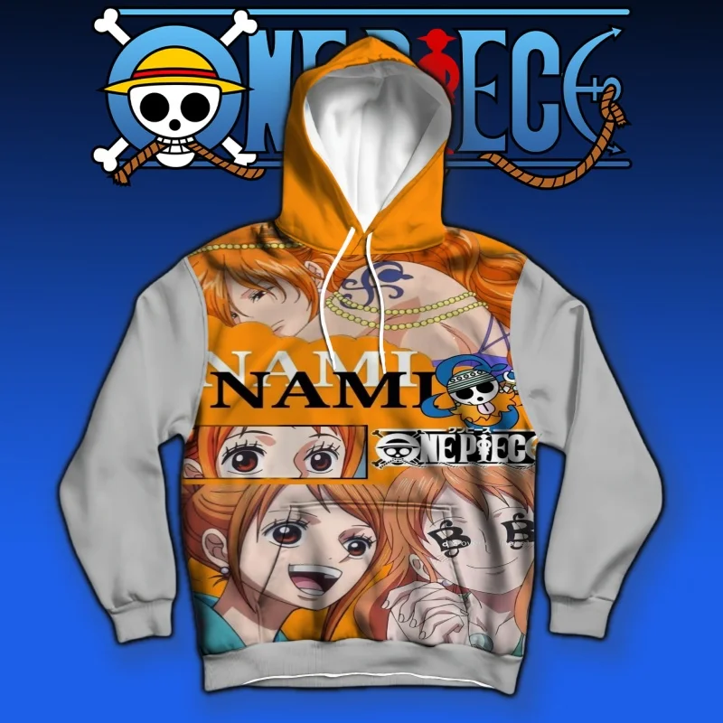 

Цельная толстовка с капюшоном в стиле аниме Nami, модная толстовка с 3D принтом, осень/зима, уличная толстовка с капюшоном, повседневная уличная одежда