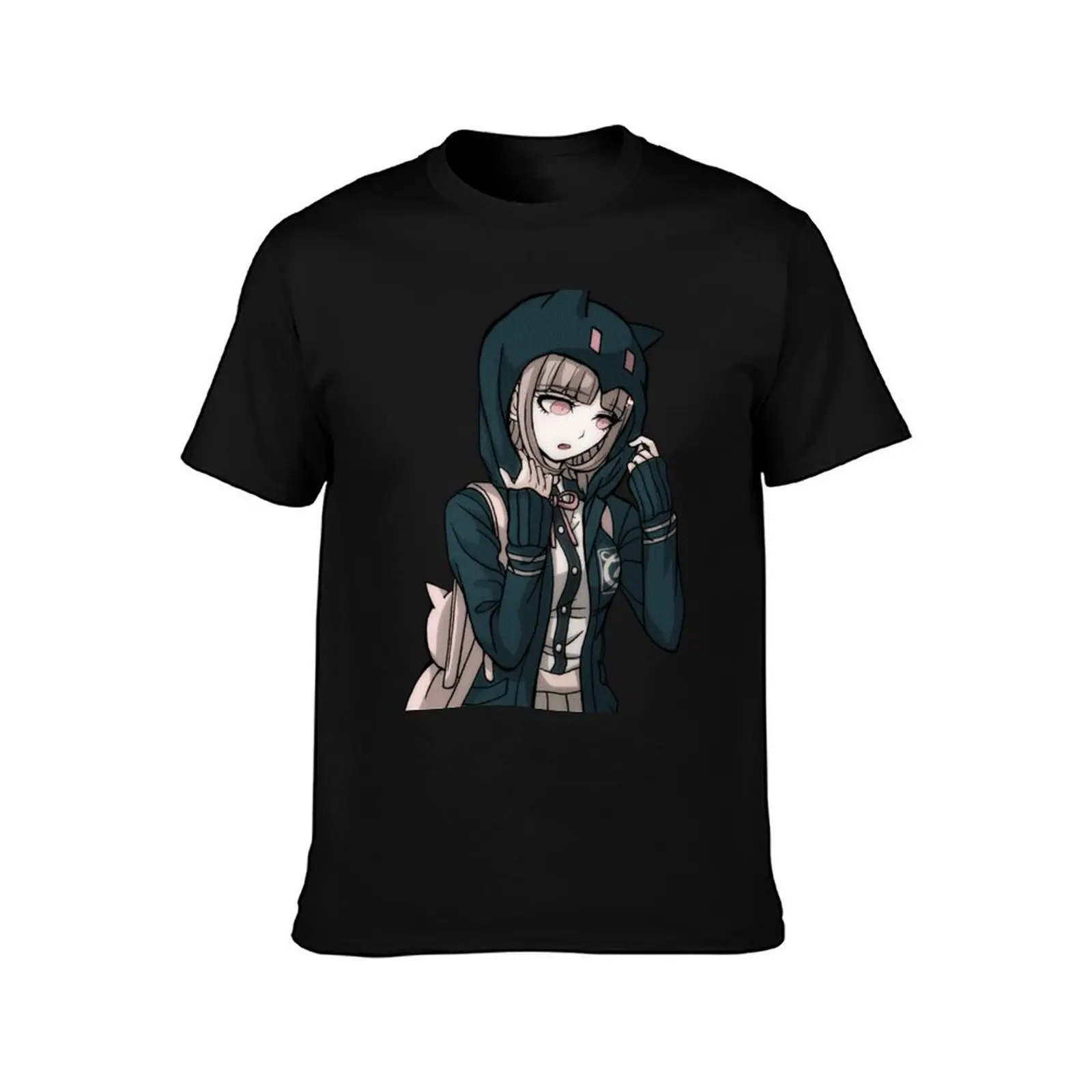 Chiaki Nanami Sad Pouting T-Shirt Casual Basic Short Sleeve T-Shirt