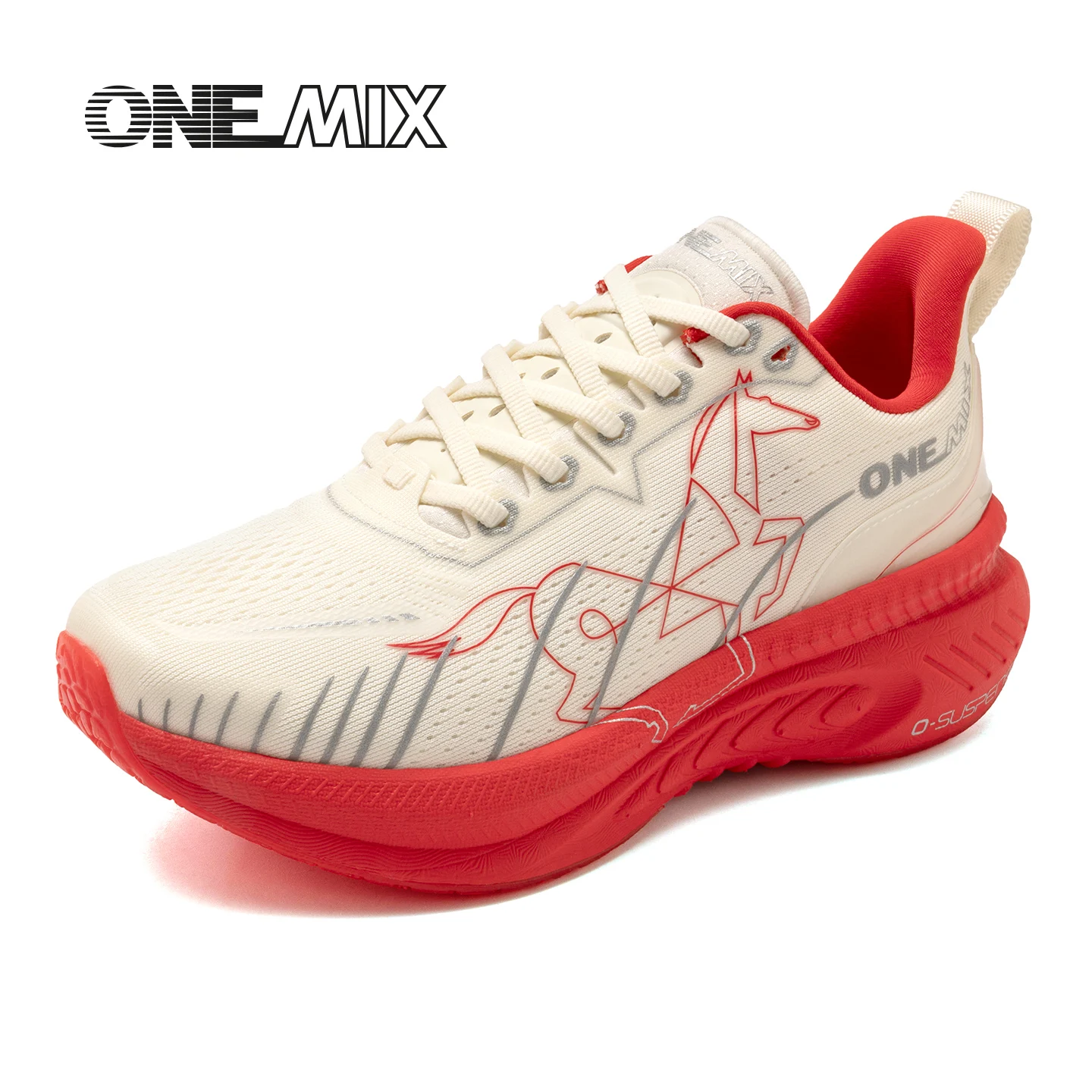 ONEMIX 2026 Year of the Horse Limited Edition Sports Shoes Ultra-Lightweight Shock-Absorbing Unisex Casual Running Shoes