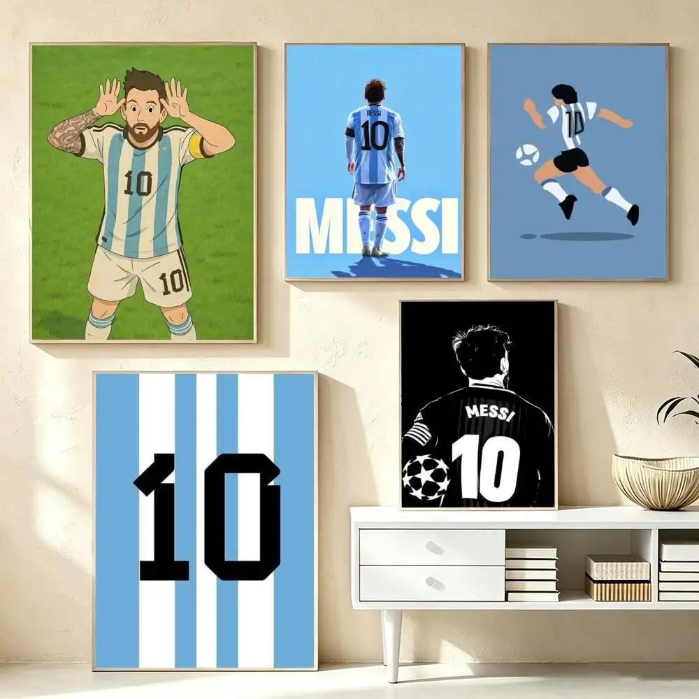 l-Lionel Messi  Poster High Quality Dorm Living Room Aesthetic Wall Decoration Painting Stickers Gift