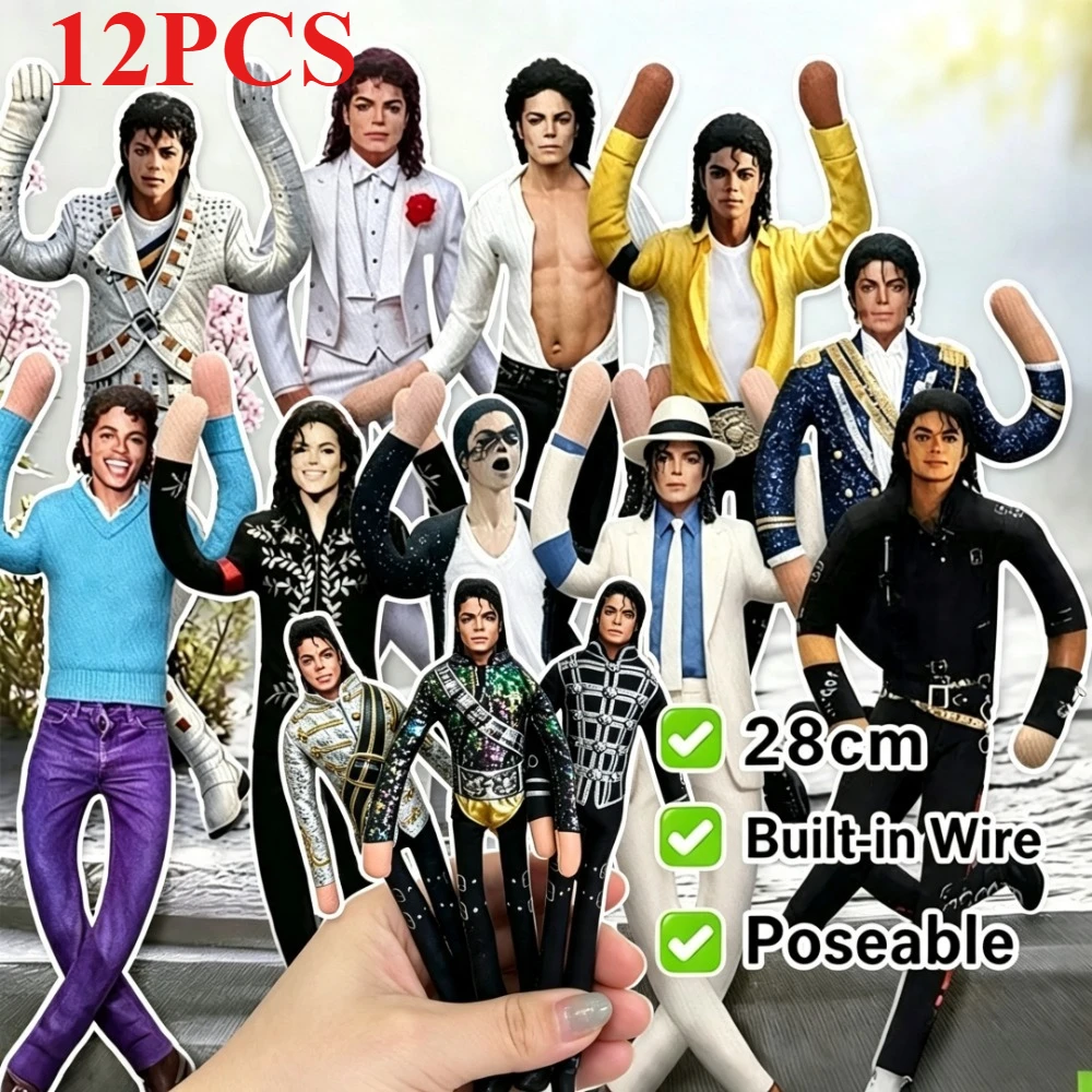 Michael Jackson Plush Stuffed Cosplay Doll, Abstract Movable Figure for Home Decor, Collectible Ornament & Creative Present for