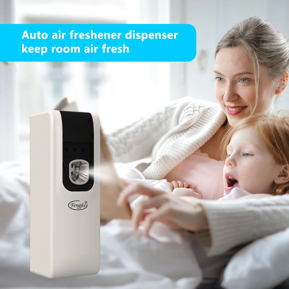 Automatic Air Freshener Spray Dispenser, Wall Mount, Free Standing Refill, Refill Fragrance for Home, Room, Office, Hotel,white