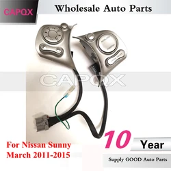 CAPQX For Nissan Sunny / March 2011-2015 Auto Multifunction Steering Wheel Audio Button Audio bluetooth cruise control switch
