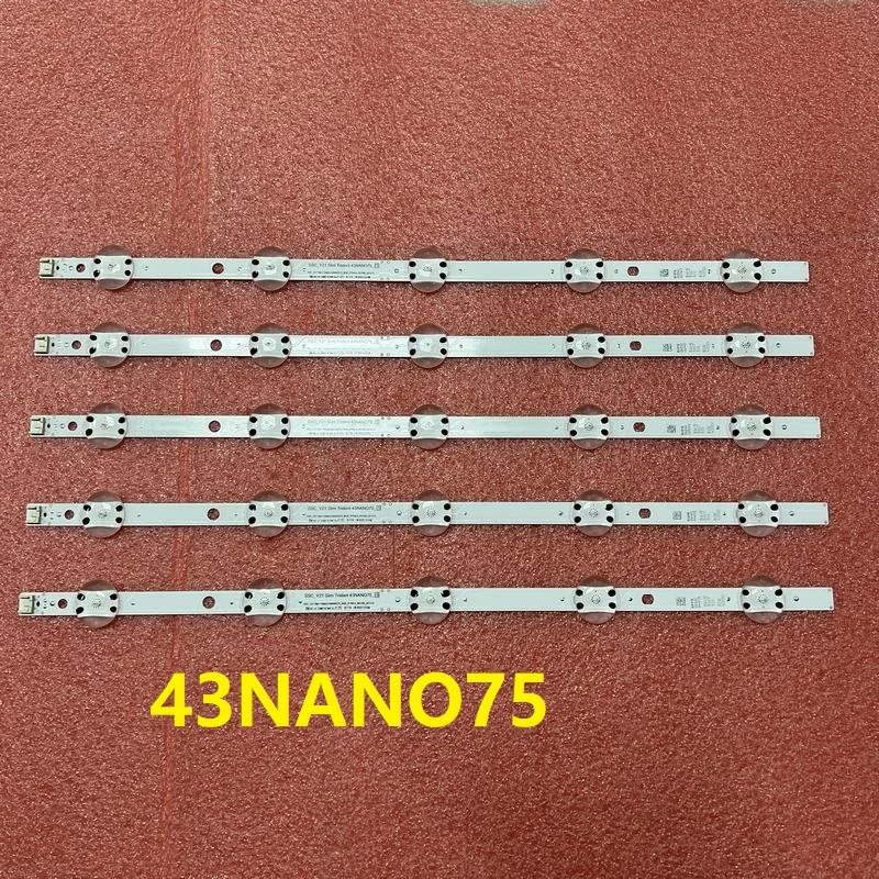 

Kit 5pcs 5LED LED Backlight strip For TV 43NANO75TPA 43NANO753PA 43NANO776PA SSC_Y21 Slim Trident 43NANO75 HC430DQG-V