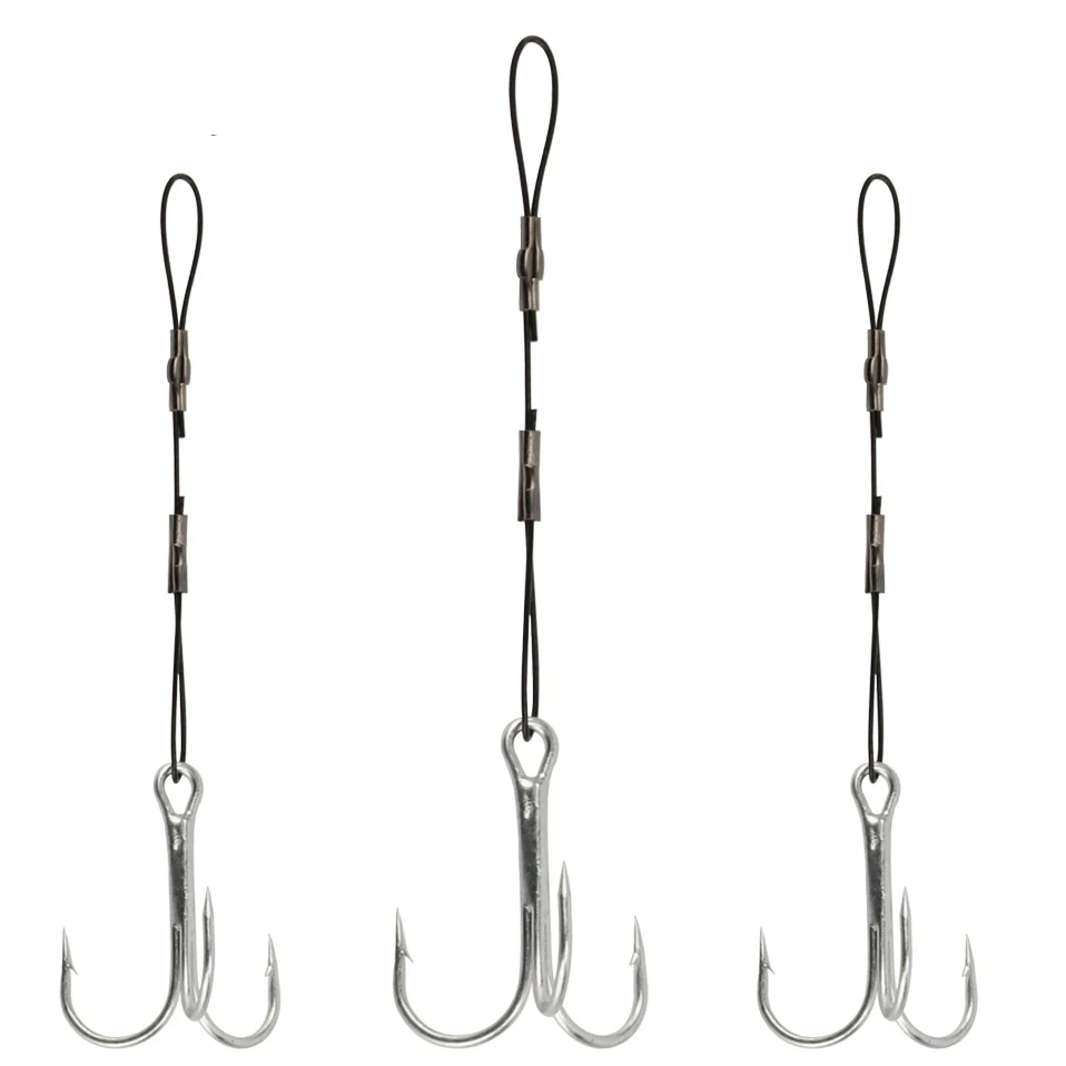 ספינפולר stingers דיג וו מחבר jig נירוסטה מנהיג קו חזית אידיאלי עבור shads גדול פיתיון להתמודד עם 3 יח'\אריזה