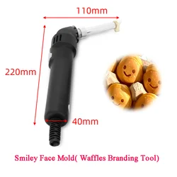 ITOP-Herramienta de marca de cara sonriente, molde de cara sonriente, Waffles, 110V, 220V