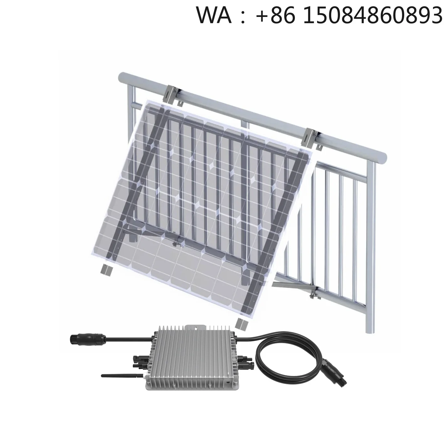 Sistema de energía solar de conexión directa a la red de 600W para balcón, modelo Germany Small, con paneles de 600W.