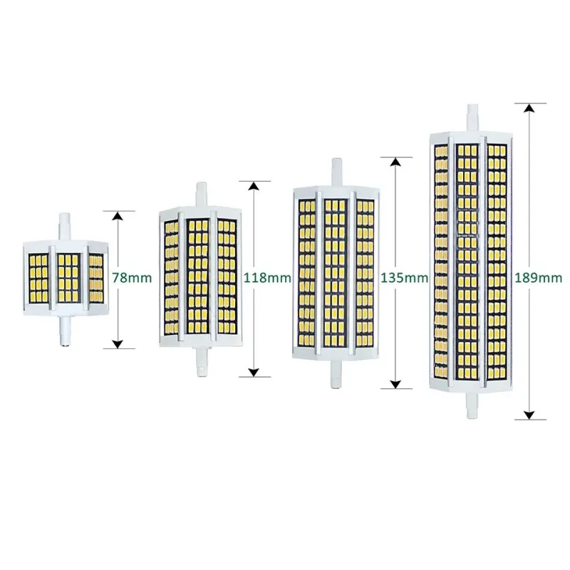 Lâmpadas de inundação LED substituição, lâmpada de halogênio, sala de estar, economia de energia, casa, SMD, R7S, 78mm, 118mm, 135mm, 189mm