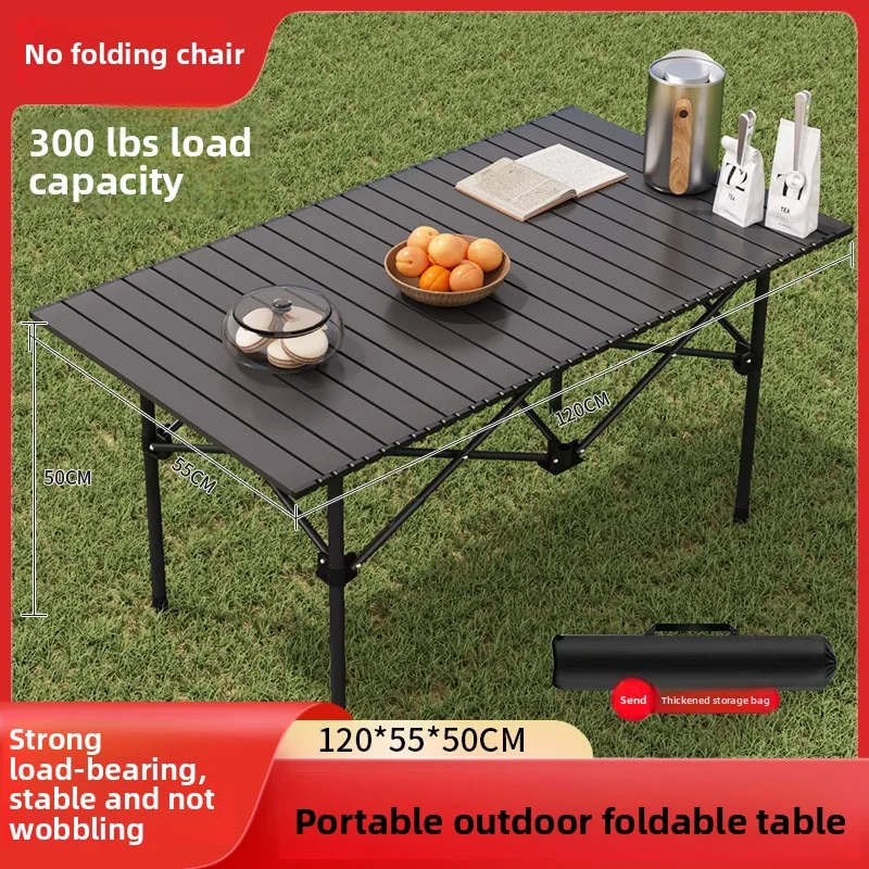 Mesa Plegable para Camping Explorer Deluxe, Mesa Portátil para Picnic con Bandeja para Huevos, Equipo Completo Plegable, Mesa Portátil, Mesa Plegable