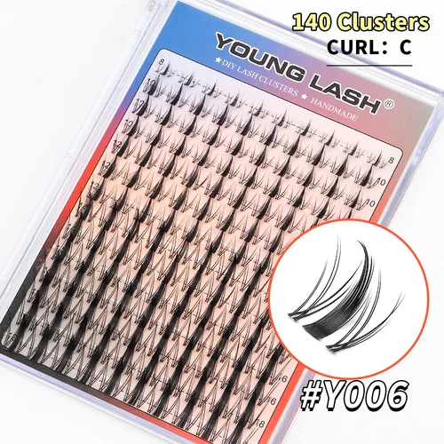 Imagen 2 del producto Venta caliente fácil de usar extensiones de pestañas individuales Kit de grupo pestañas DIY ojo de gato segmento de etiqueta privada pestañas de raíz transparente