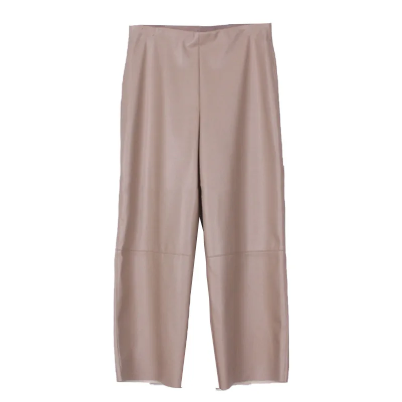 سراويل نسائية واسعة الساق بتصميم جديد لعام 2025 سراويل مستقيمة عالية الخصر للأشخاص القصير موضة غير رسمية للخريف والشتاء #5