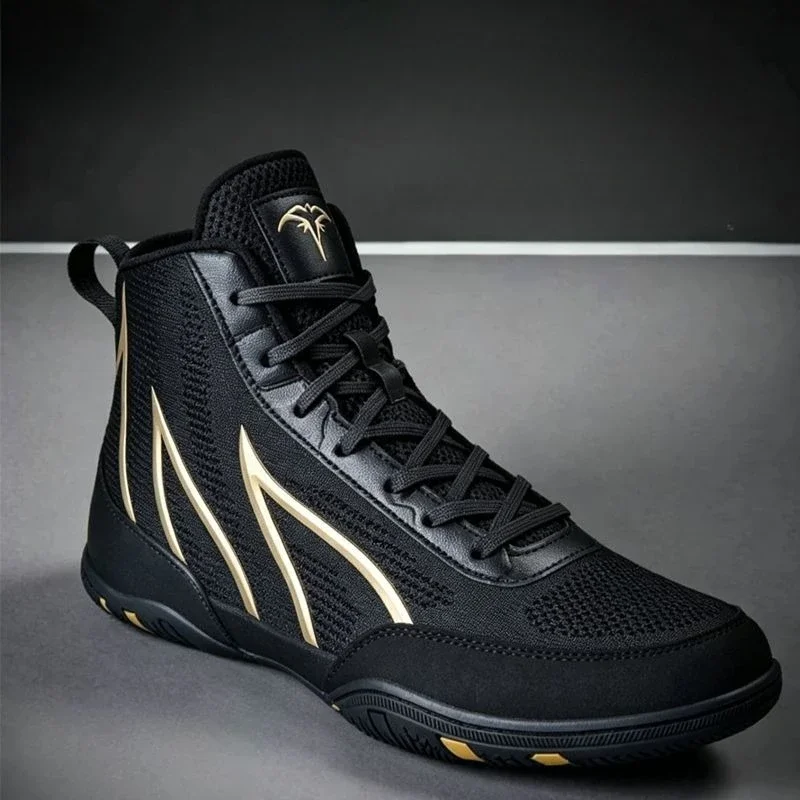 Big Size Men Fighting Shoes Mid-Top Gym Training Shoes MenNew Trend Wrestling Shoe Man Comfortable Boxing Sneakers Men