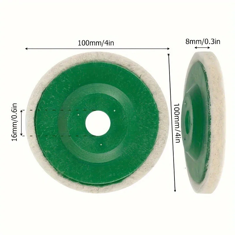 Y42A-Metal For Felt Wheel Rust Removal Grinding Disc 12Pcs 100Mm Polishing Wool Wheel Grinding Disc 4
