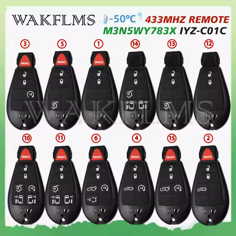 WAKFLMS M3N5WY783X IYZ-C01C For Chrysler Town &amp; Country Dodge Grand Caravan Durango Magnum 2008-2018 Fobik Key 46 CHIP 433MHz
