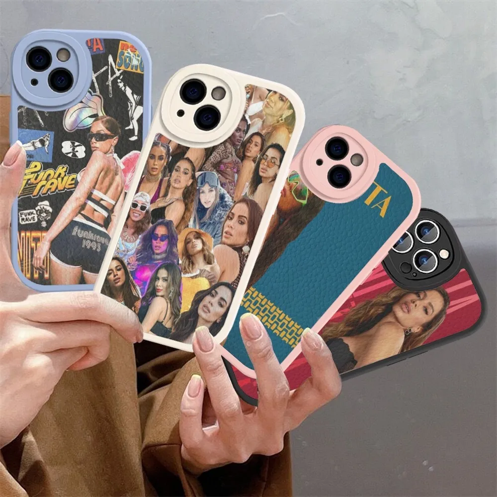 Singer A-Anitta Phone Case Hard Leather For iPhone 16 15 14 13 12 Mini 11 14 Pro Max Xs X Xr 7 8 Plus Fundas