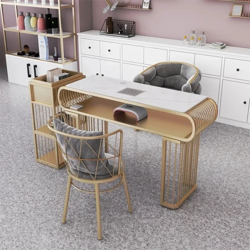 Modern Wrought Iron Nail Tables Commercial Beauty Creative