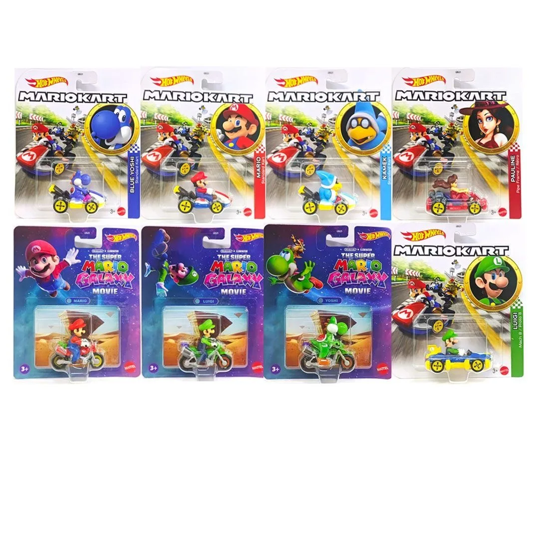 Original Hot Wheels MarioKart 1/64 Model Car Super Mario Galaxy Bros Hotwheels 1:64 Hoteelws Diecast Cars Hotweheels Toys Gift