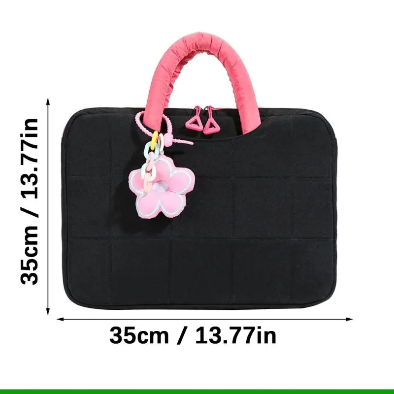 حقيبة كمبيوتر U55C أنيقة على شكل زهرة بأكمام واقية مبطنة لأجهزة الكمبيوتر المحمول مقاس 14 بوصة، تصميم مناسب للسفر