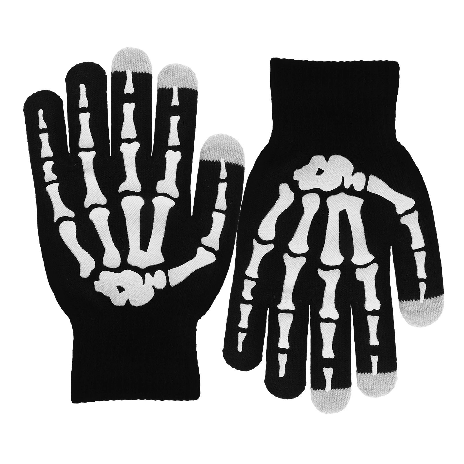 

2pcs Skull Gloves Durable Warm Touchscreen Cycling Driving Motorcycle Riding Biking Winter Gloves for Men Women Halloween Style